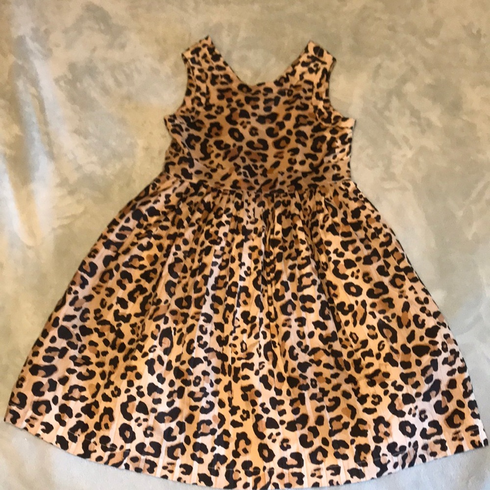 Pleated Janie and Jack Leopard Dress
